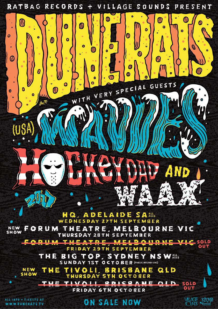 HOCKEY DAD announce shows with Dune Rats, WAAVES & WAAX